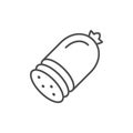 Chopped sausage line outline icon