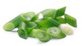 Chopped spring onion, paths Royalty Free Stock Photo