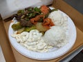 Chopped Steak with Vegetables Plate