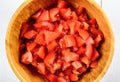 Chopped Tomatoes In Bowl