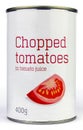 Chopped Tomatoes in a Can Royalty Free Stock Photo
