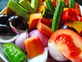 Chopped vegetable closeup