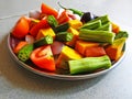 Chopped vegetable closeup