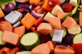 Chopped vegetables background