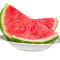 Chopped watermelon on a plate Royalty Free Stock Photo