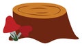 Chopped wood, illustration, vector