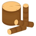 Chopped wood, icon