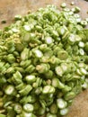 Chopped yard long bean Royalty Free Stock Photo