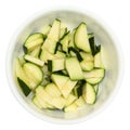 Chopped Zucchini in Bowl Royalty Free Stock Photo