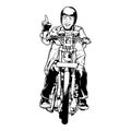 Chopper biker coloring page