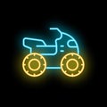 Chopper icon neon vector