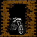 Chopper, Motorbike In Breaking The Brick Wall