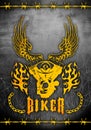 Chopper motorcicle themed poster - card template