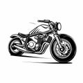 Chopper Black And White Illustration. Generative AI