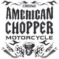 Chopper Motorcycle elements - lettering