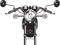 Chopper motorcycle front side. Royalty Free Stock Photo