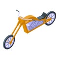 Chopper sport icon isometric vector. Biker ride