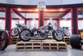 A chopper is a type of custom motorcycle which emerged in California in the late 1950s Royalty Free Stock Photo