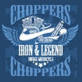 Choppers - vintage bikers badge.