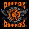 Choppers - vintage bikers badge.