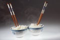 Chopstick and rice Royalty Free Stock Photo