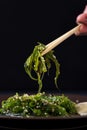 Chopstick with seaweed salad Chukka