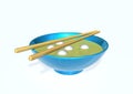 Chopsticks and bowl Royalty Free Stock Photo