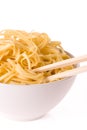 Chopsticks,bowl and noodles