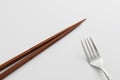 Chopsticks fork Ã¯Â¼Ådifferent culture Royalty Free Stock Photo