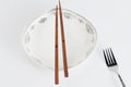 Chopsticks fork Ã¯Â¼Ådifferent culture Royalty Free Stock Photo