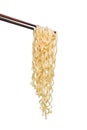 Chopsticks noodles isolated on white background, with clipping path Royalty Free Stock Photo