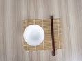 Chopsticks And Porcelain Bowl