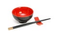 Chopsticks, stand, and bowl Royalty Free Stock Photo