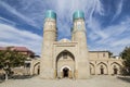 Chor-Minor madrasah in Bukhara on a sunny day,