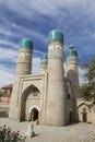 Chor-Minor madrasah in Bukhara on a sunny day,