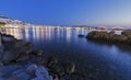 Chora by night, Mykonos, Greece Royalty Free Stock Photo