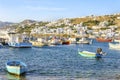 Chora port, Mykonos, Greece Royalty Free Stock Photo