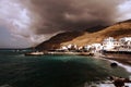 Chora Sfakion under a stormy sky Royalty Free Stock Photo