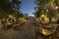 Chora square at Folegandros island Royalty Free Stock Photo