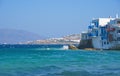 Chora village Little Venice - Mykonos Cyclades island - Aegean sea - Greece Royalty Free Stock Photo