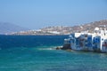 Chora village Little Venice - Mykonos Cyclades island - Aegean sea - Greece Royalty Free Stock Photo