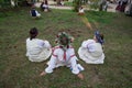 Choral Festival, singers at street, national costume and culture