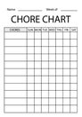 Chore chart template. Royalty Free Stock Photo