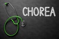 Chorea on Chalkboard. 3D Illustration. Royalty Free Stock Photo