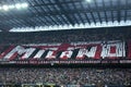 Choreography of Milan`s fans before the match