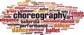 Choreography word cloud