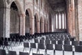 Chorin Abbey. Main nave of the gothic church.