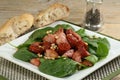 Chorizo bacon and spinach Royalty Free Stock Photo