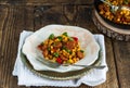 Chorizo and chickpeas braised in cider