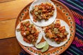 Chorizo and nopales tacos